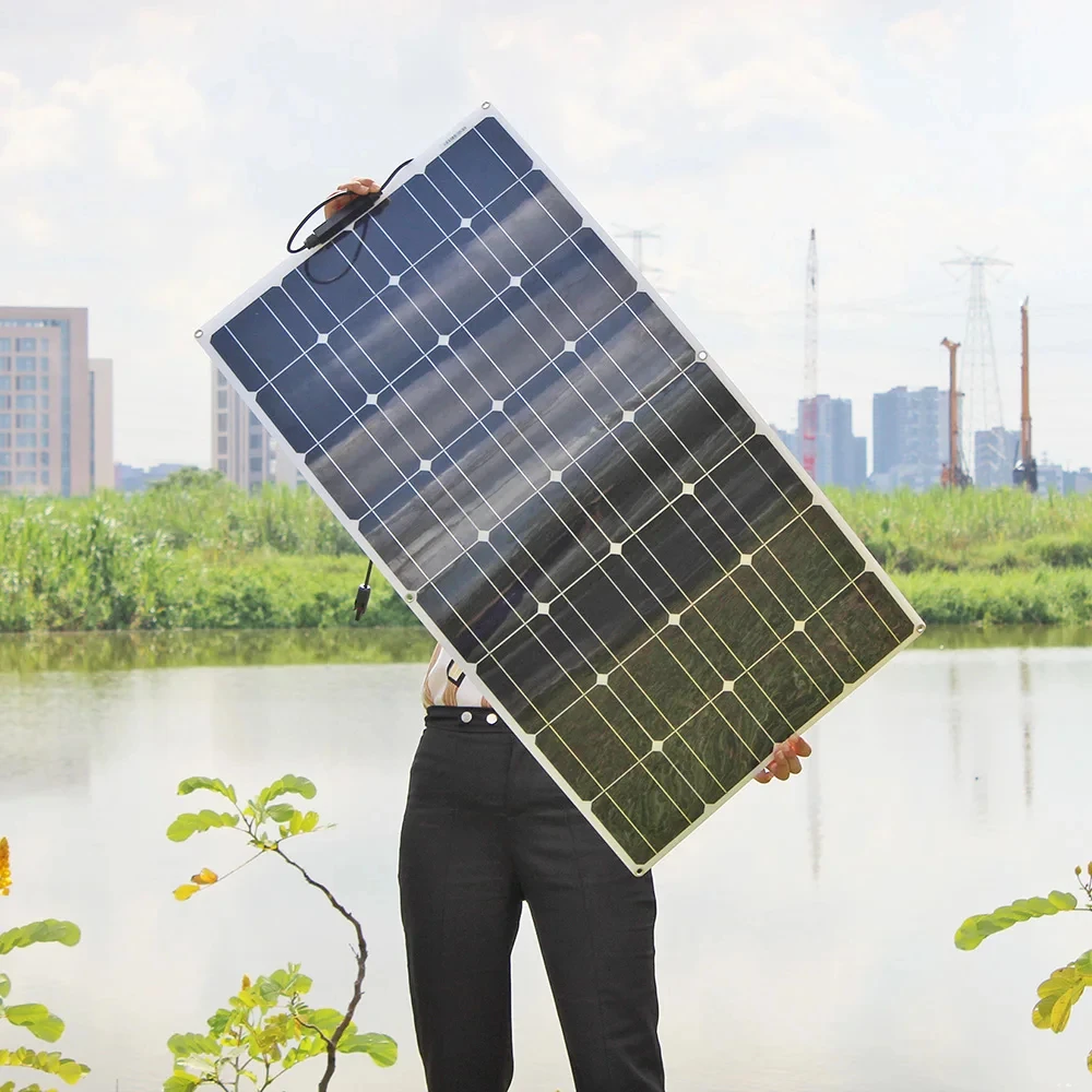 Solar Panel 1500W1000W500W Battery Charger Flexible Photovoltaic Panel Cell For Camper RV Home Roof Balcony Waterproof Freeship