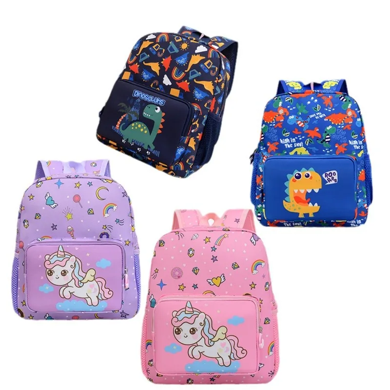 Unicorn Backpack for Children Cute Little Dinosaur Boy Backpack Cartoon Kindergarten Bag 2-5 Years Princess Bag