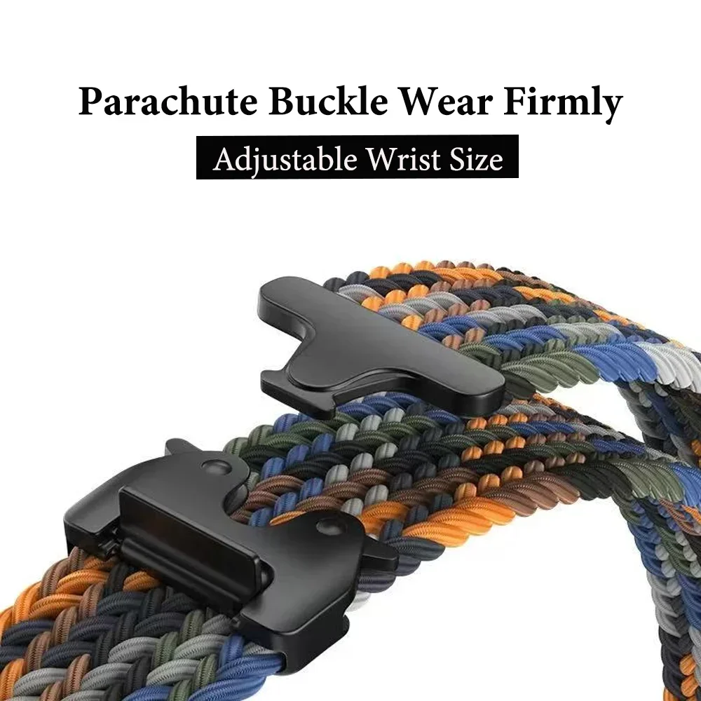 22mm 20mm Parachute Buckle Braided Nylon Strap for Redmi Watch 5 Active/Lite Comfortable wristband For Redmi Watch 3 Lite/Active