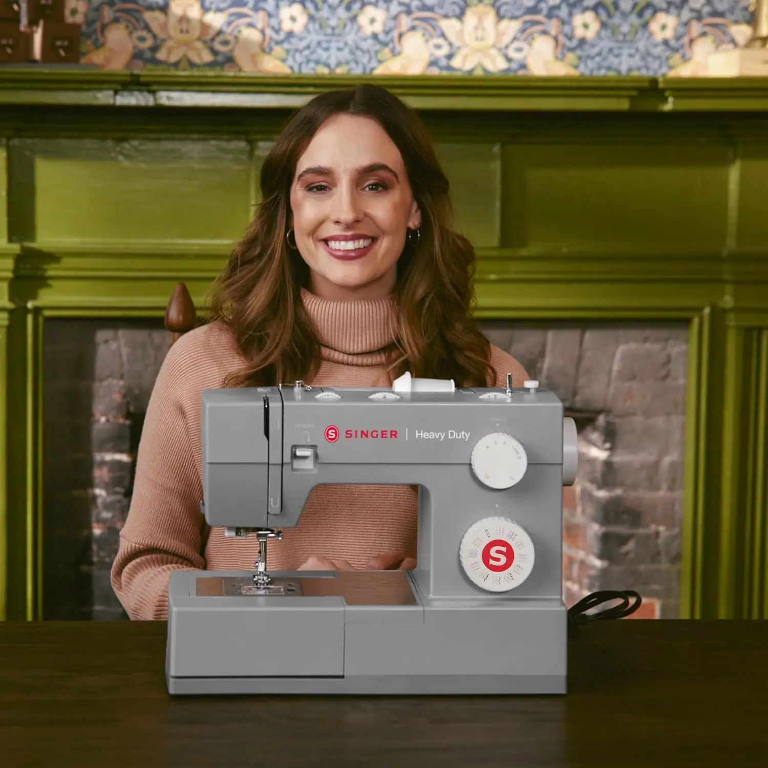 Heavy Duty 4452 High Speed Sewing Machine With Accessory Kit | Strong Motor with Enhanced Piercing Power, 110 Stitch Application