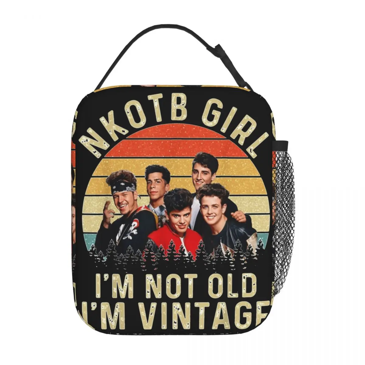 Insulated Lunch Box Retro New Kids On The Block Band Product NKOTB Tour 2024 Storage Food Box Ins Style Cooler Thermal Bento Box