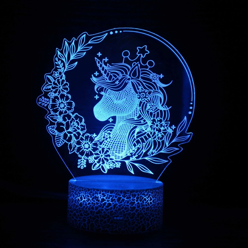 

Nighdn 3D Unicorn Night Lights LED Illusion Lamp Unicorn Sleep Lights for Kids Room Birthday Gifts for Girls Boys Children Teen