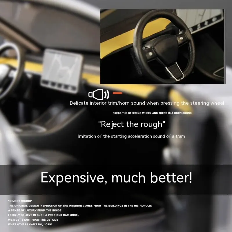 1:24 장난감 자동차 모델 Y 풀백 차량, 다이캐스트 자동차 모델 자동차 장난감, 3-12 세 블랙