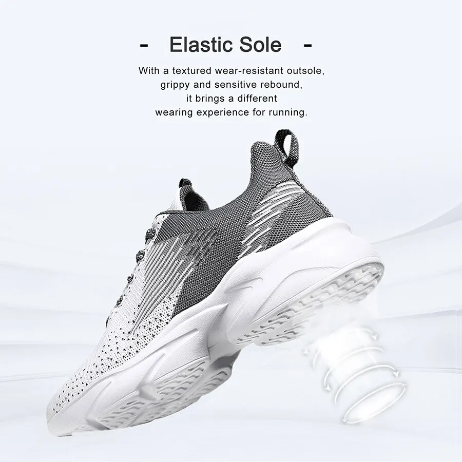 Athletic Running Shoes for Men Walking Jogging Fashion Sneakers Lightweight Breathable Flywoven Mesh Sport Shoe Lace Up