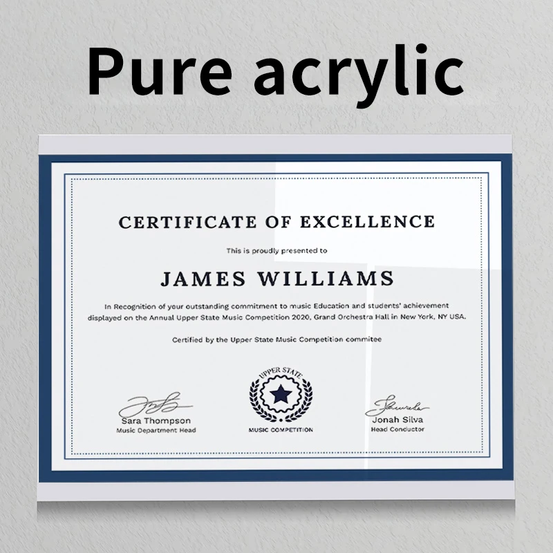 Acrylic Certificate Cover Wall Photo Frame Poster Display Brand New Protective Cover Three-In-One A4 Transparent Display Board