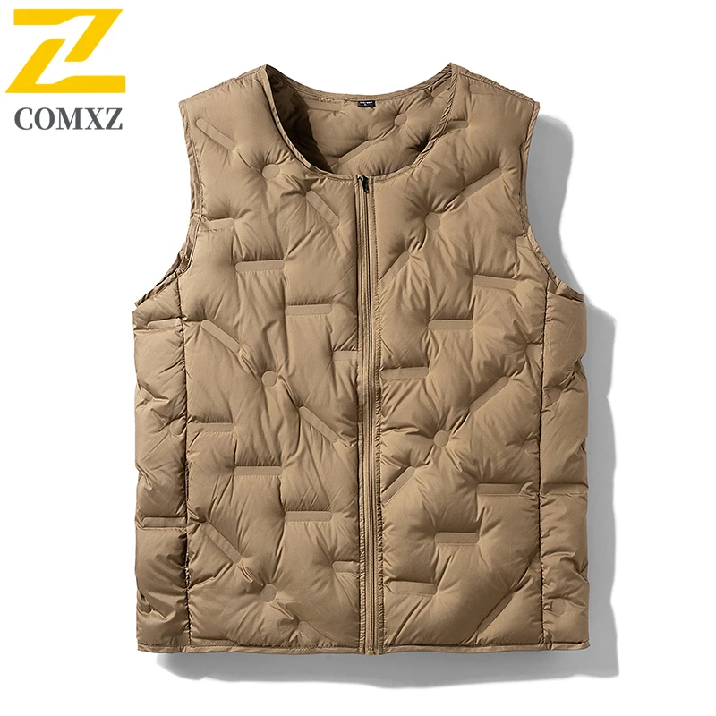 

COMXZ 2025 New Down Vest Fashion Hiking Travel Thickened Warm Jacket Casual Outdoor Cold Resistant Ultra Light Winter Vests