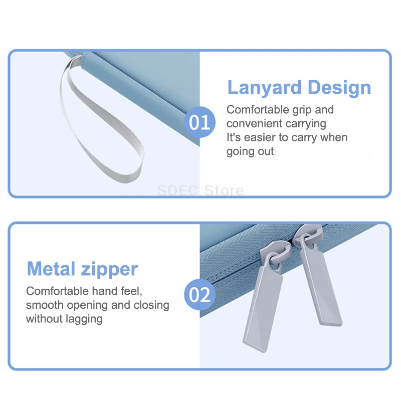 

Сумка для хранения планшета 10,9/12,9 дюймов — ультратонкий противоударный водонепроницаемый противоскользящий чехол для планшетных ПК и ноутбуков