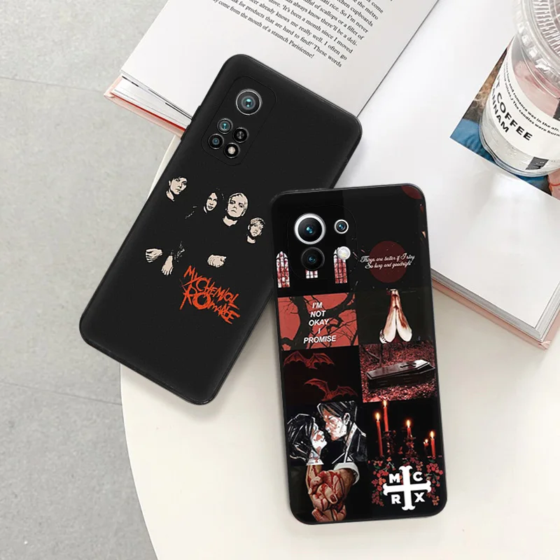 Black Matte Anti-Drop Phone Case For Xiaomi Mi 9 9T My Chemical Romance Redmi Note 11 10 Lite 11s 10s 9s 9a 9c 10c 10a 9i Cover