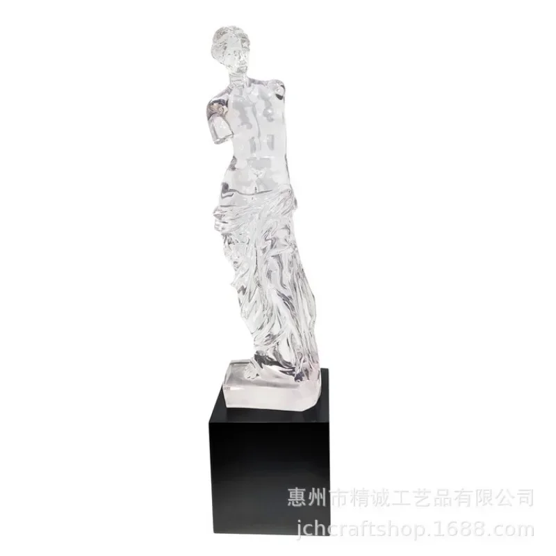 Hotel model room tabletop ornament platinum crystal transparent resin Eros Venus sculpture