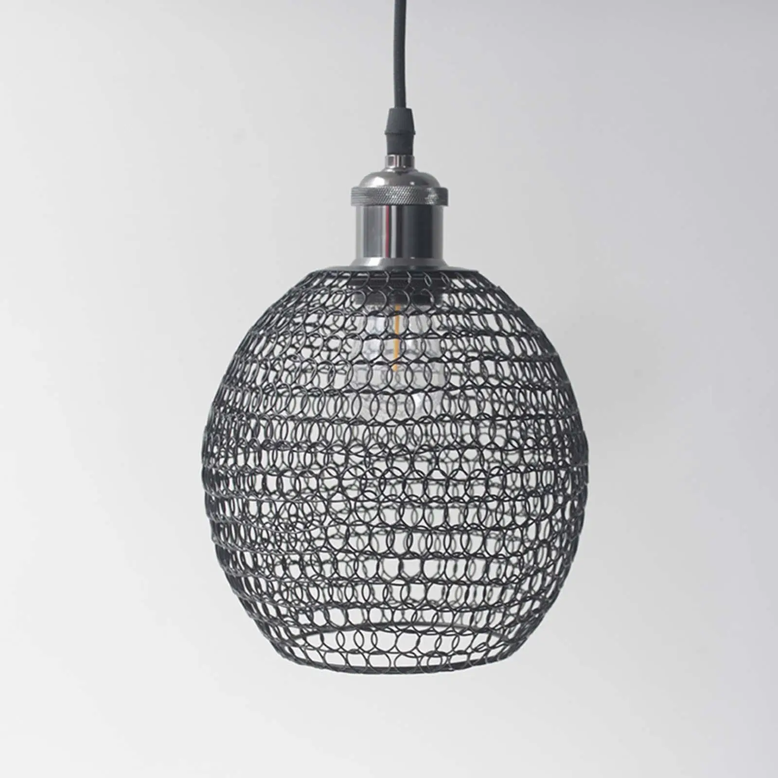 Paralumi plafoniera copertura decorativa in filo di ferro paralume lampada a sospensione gabbia per Bar ristorante Hotel cucina lampadario