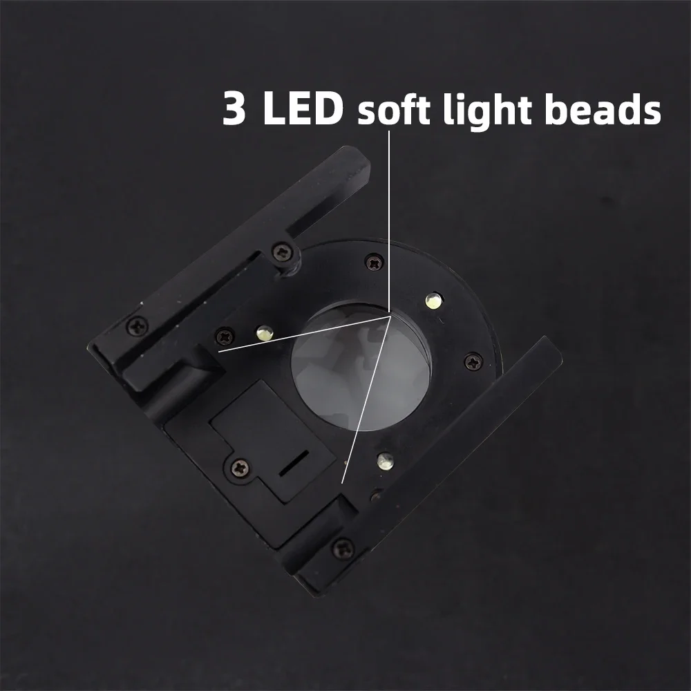 Laser Alignment Magnifier 20x Magnifier with LED Light Graduated Ruler for Observing Laser Spot on Laser Marking Cutting Machine