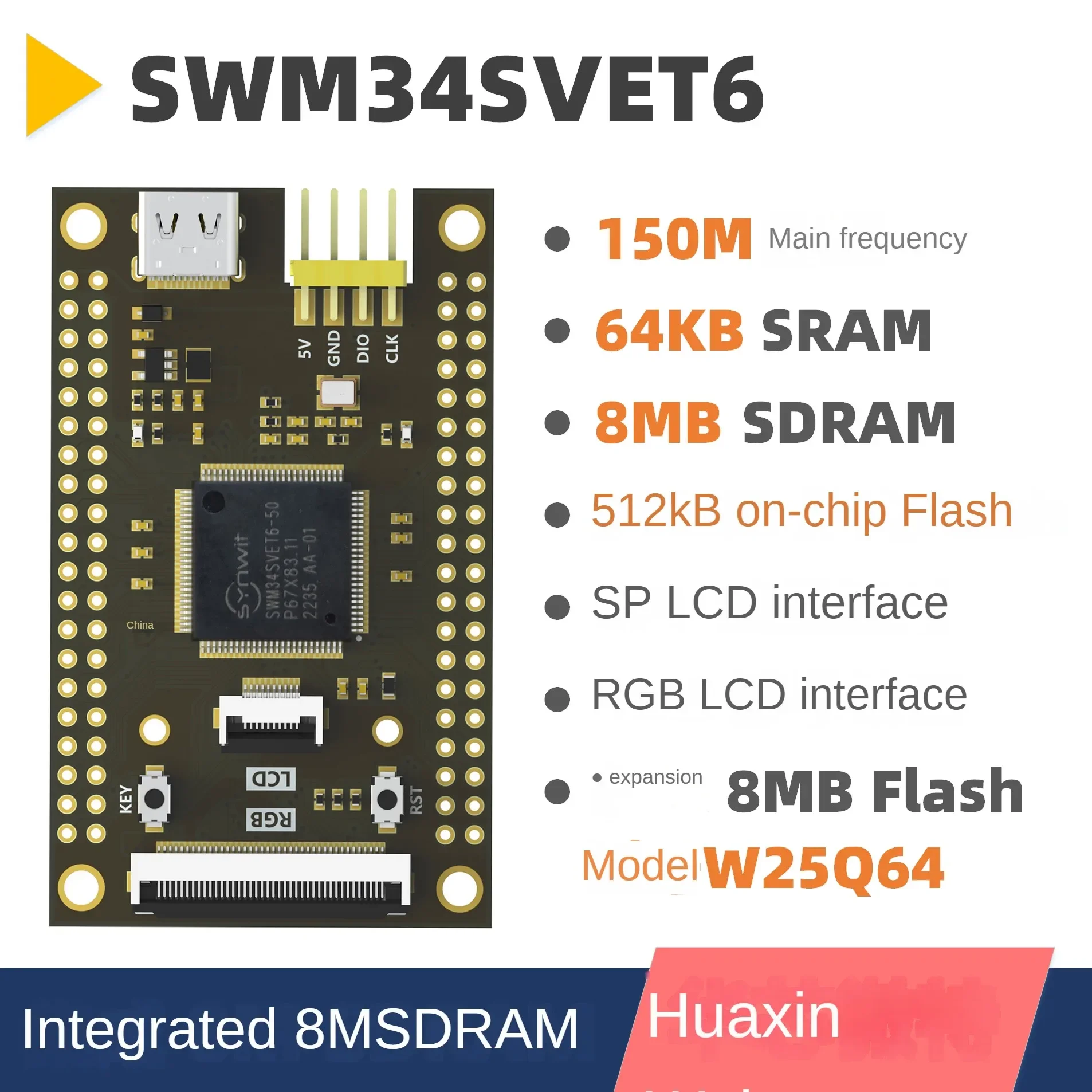 

The SWM34SVET6 Minimum System Core Board Surpasses STM32F429