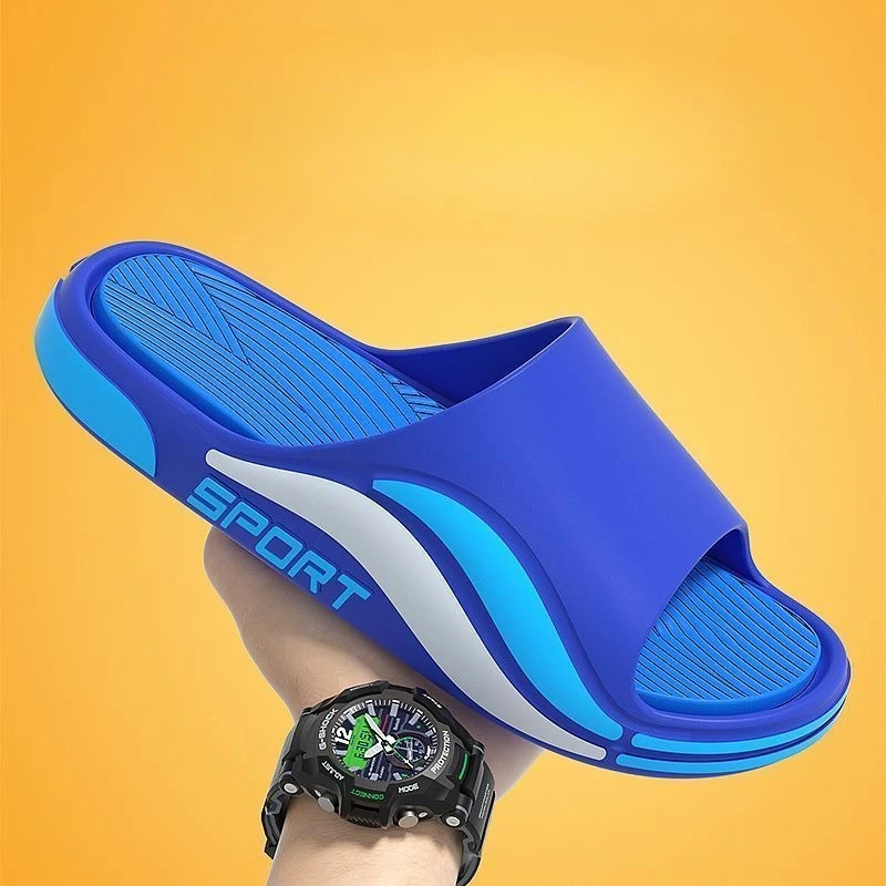 Men's Non-Slip Soft Sole Slippers Quick-Dry Bathroom Slide Sandals for Indoor Outdoor Comfort