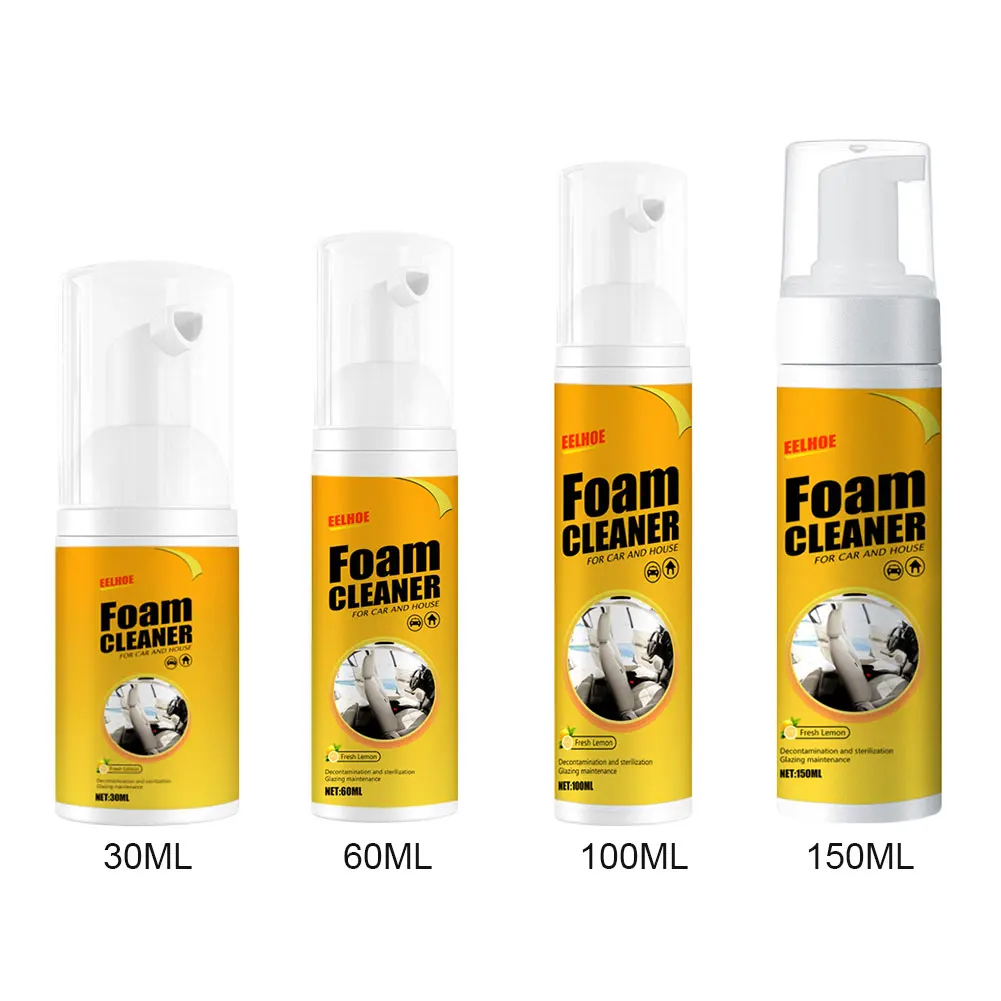 30/60/100/150ML Bubble Cleaner Foam Cleaning Agent Bubble Cleaning Spray Car Interior Wash Maintenance for Auto Home Use