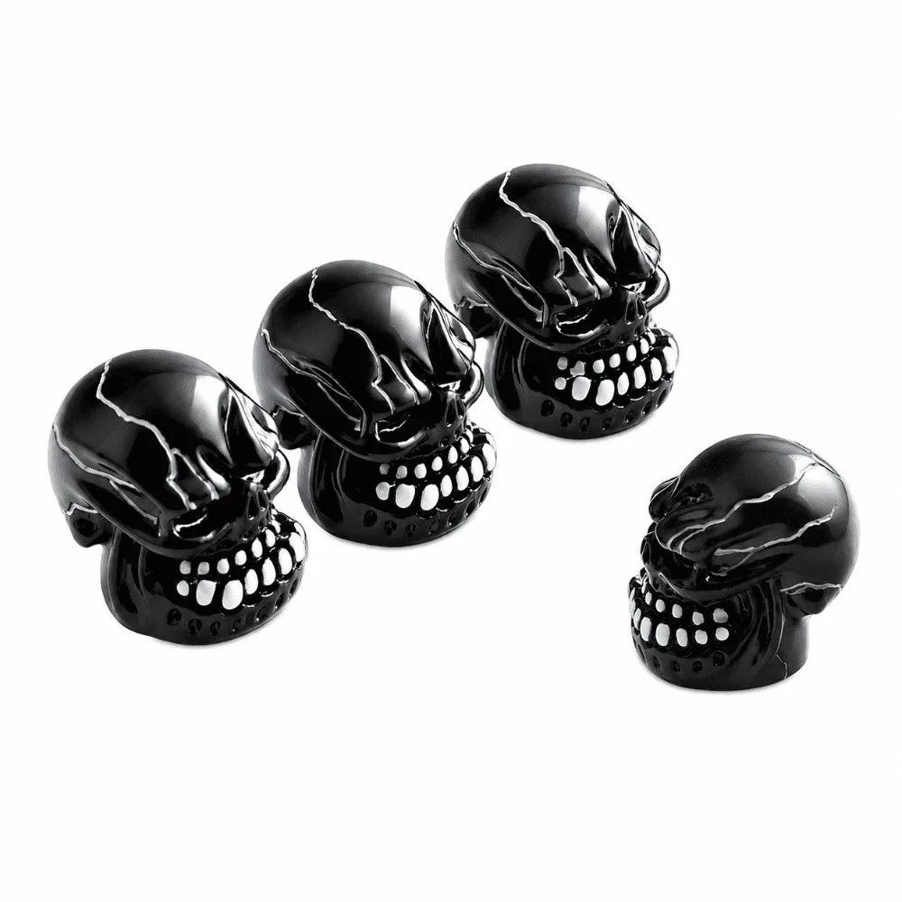 Skull Tire Valve Stem Caps For Universal Car Motorcycle Bicycle Resin Wheel Air Valve Cover Auto Styling Accessories Decor Parts 4