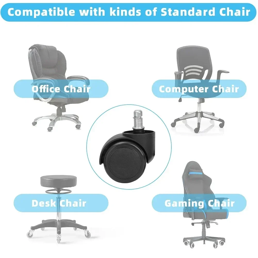 Black Plastic Swivel Chair Casters Desk