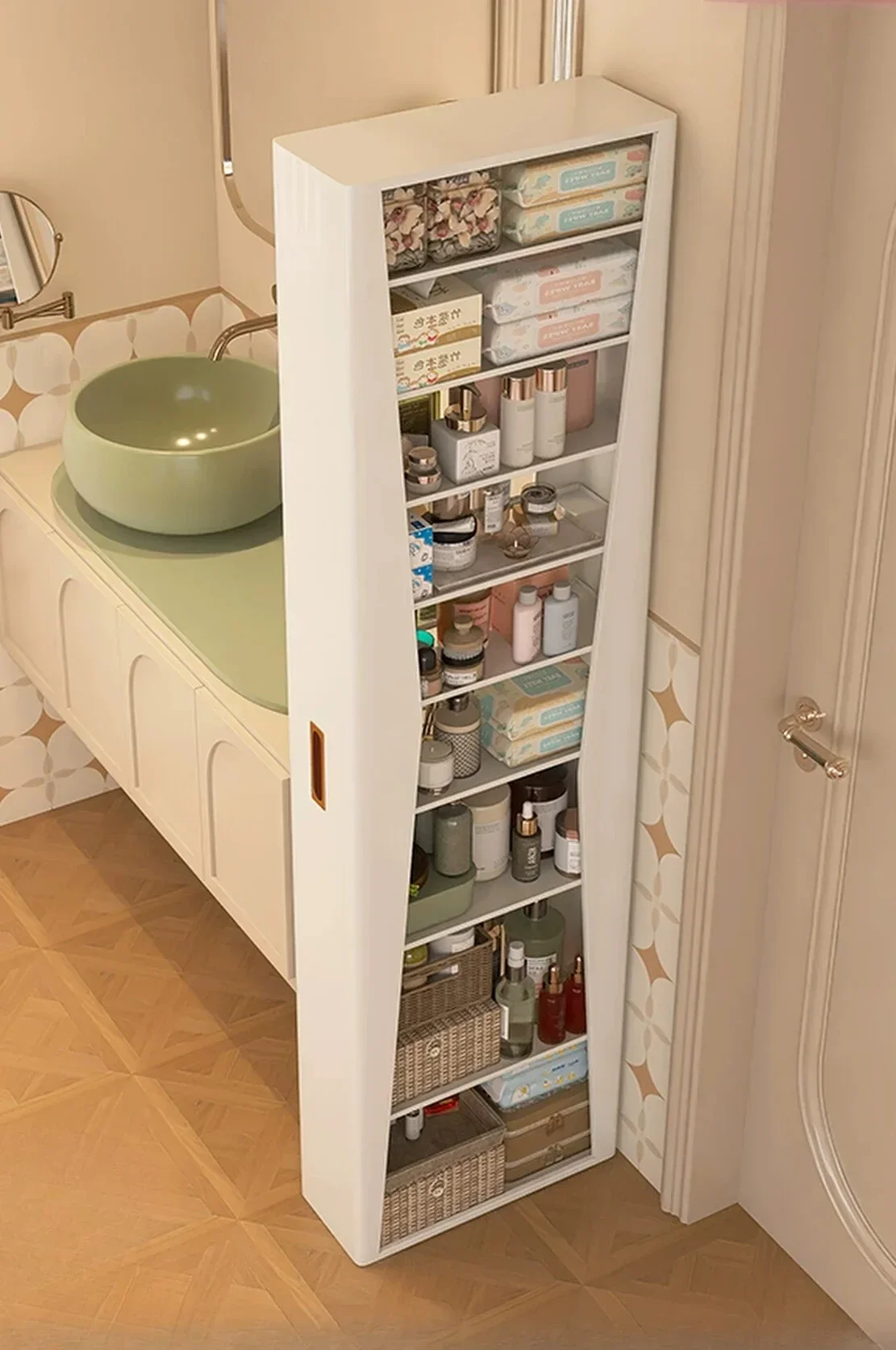 Open Narrow Crevice Storage Cabinet Porch Home Kitchen Multi-layer Rack