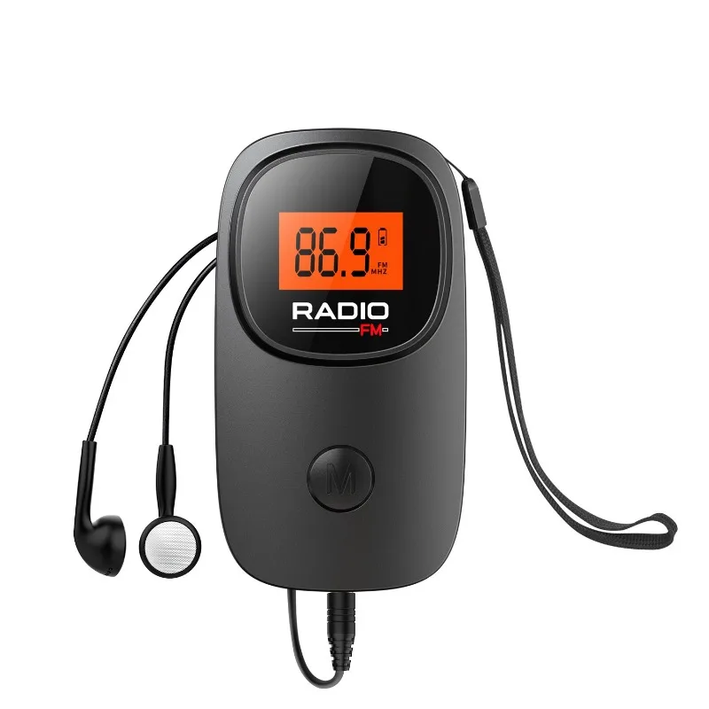 

Small Portable Mini Radio Pocket Size with Clip Digital Display FM Tuning Auto Search for Elderly
