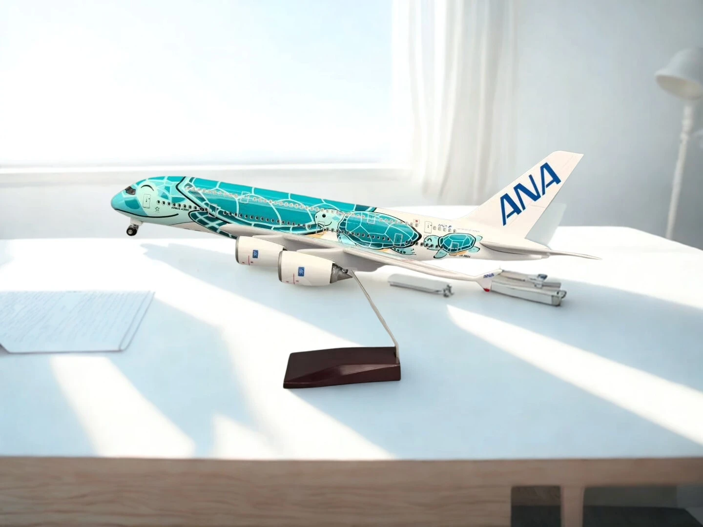 

New Toy Planes Air Ana A380 Cartoon Sea Turtle Airlines Model Plane Toys Boys Kids Collectible Aircraft 380 Air Japan Ana