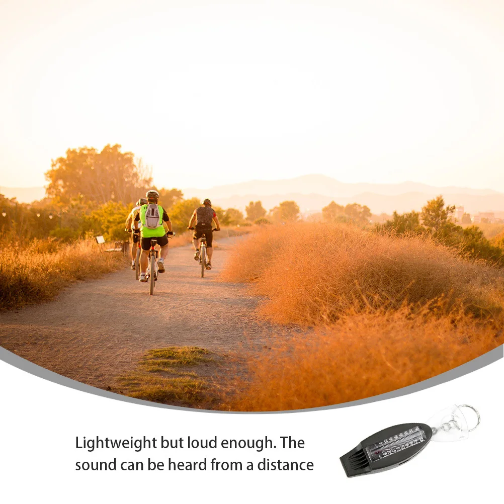 3 قطعة صفارة إنقاذ الطوارئ متعددة الوظائف في الهواء الطلق مع مشبك معلق للسفر والصيد وحقيبة الظهر #6