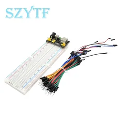 3.3V 5V MB102 Breadboard Power Module+MB-102 830 Points Solderless Prototype Bread Board Kit +65 Flexible Jumper Wires