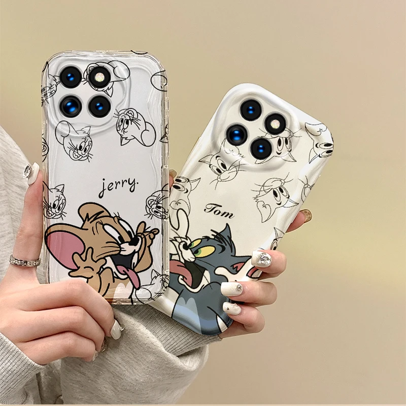 New T-Tom And J-Jerry Phone Case for XIAOMI 14 13 12 T Pro 11 Lite Poco F6 F5 F4 F3 X6 X5 X4 X3 GT M3 M4 Pro TPU Shockproof Case