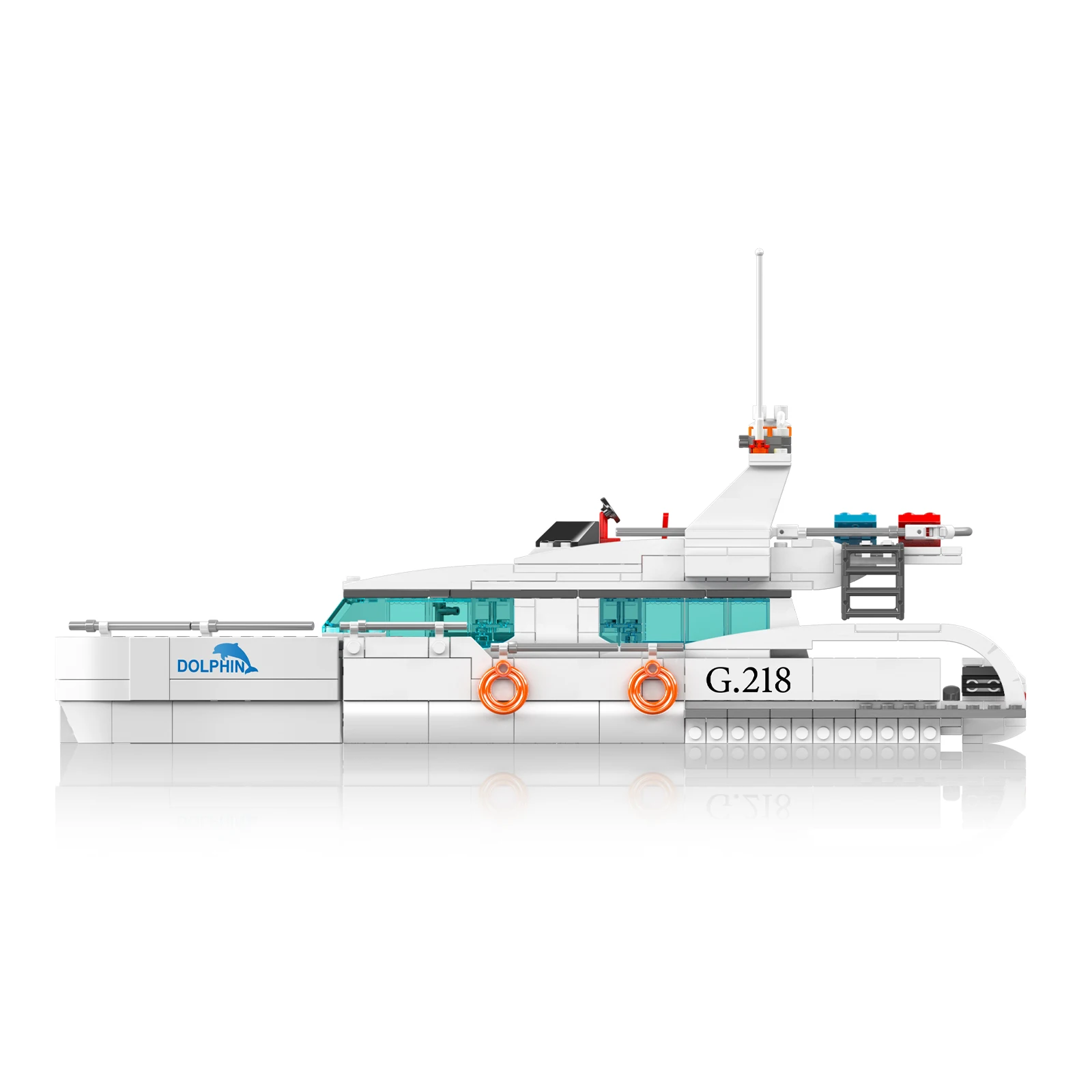 Moldeking navios série blocos de construção barco pesca iate modelo tijolos montagem brinquedos crianças presente aniversário criativo 10185 10218