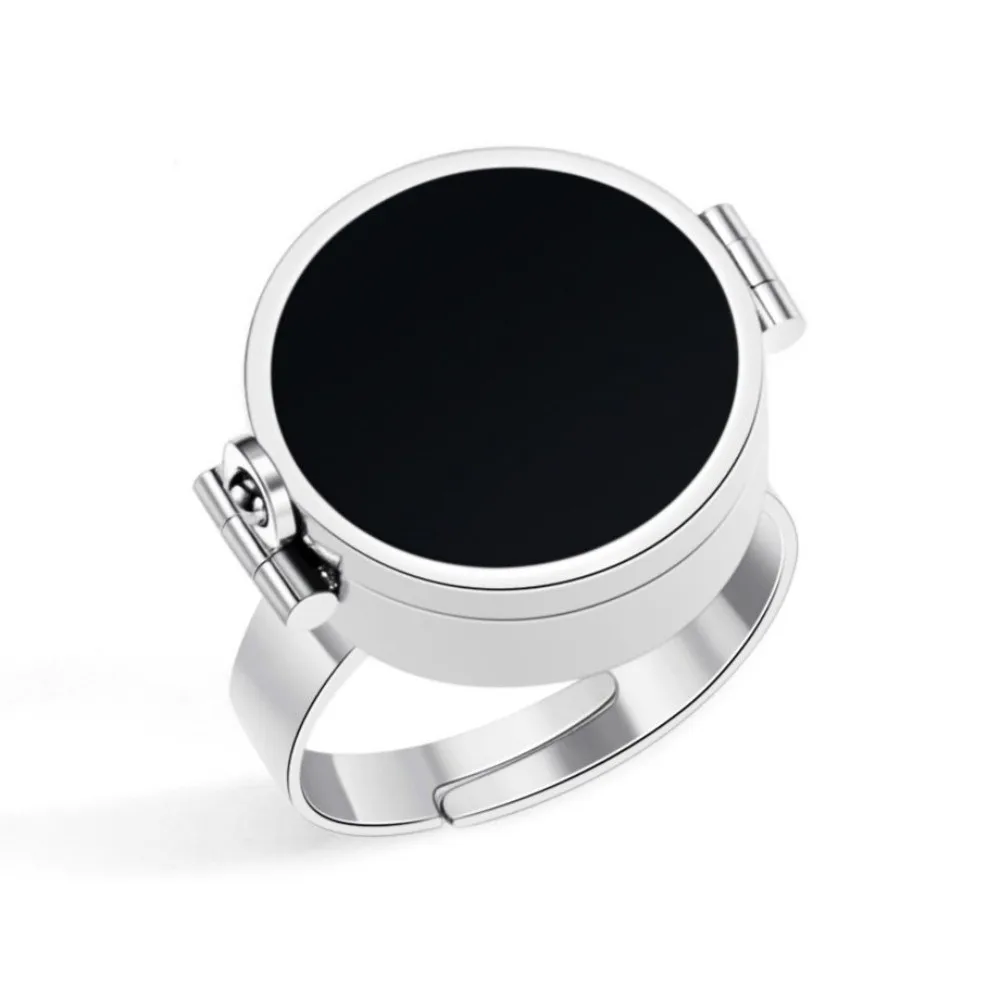 Creative Lipstick Finger Ring Stainless Steel Portable Lip Balm Storage Container Multifuntional Adjustable