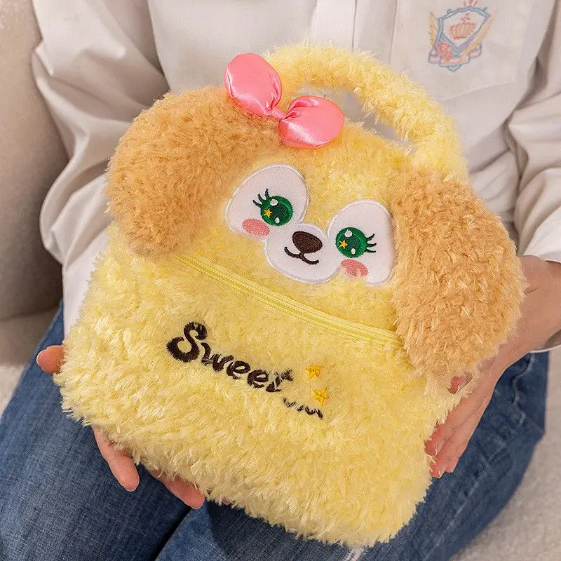 Tas Kosmetik Kapasitas Besar Warna Permen Motif Kartun Stitch Lucu untuk Wanita, Tas Perlengkapan Mandi Portabel Anime Musim Gugur dan Musim Dingin