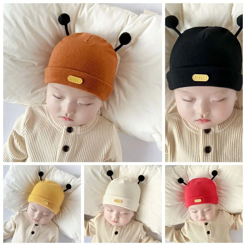 

Windproof Cotton Boneless Muslin Hats 0-12Months Cute Newborn Hats Soft Elastic Baby Fetal Cap Protection