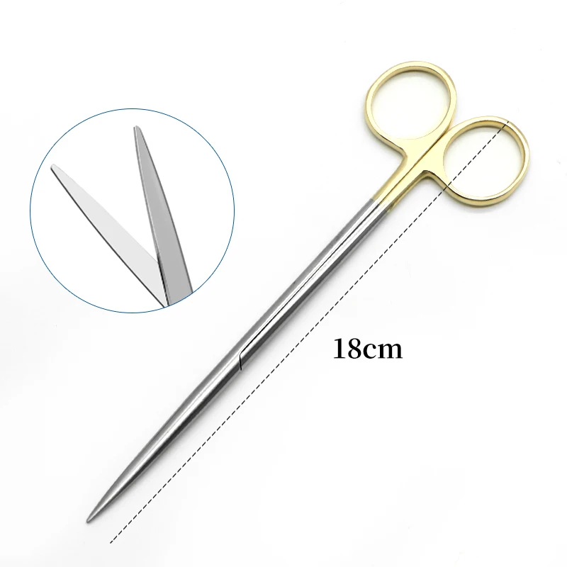 Imagem -02 - Tesoura de Tecido Blunt Handle de Ouro Pele Peeling Tesoura de Tecido Nariz