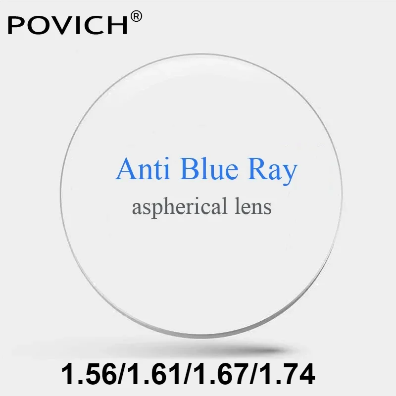 

1.56 1.61 1.67 Anti Blue Light Ray CR-39 Resin Aspheric Optical Prescription Lenses Myopia Hyperopia Presbyopia Glasses Lens
