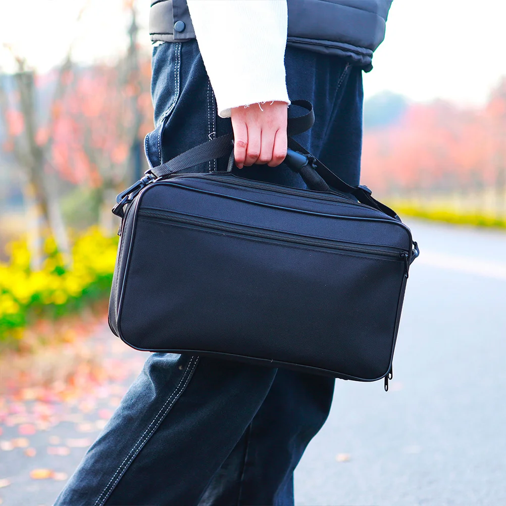 Black Oxford Cloth Oboe Shoulder Bag Single Handbag Waterproof Durable Portable Instrument Case Storage Bag Gifts