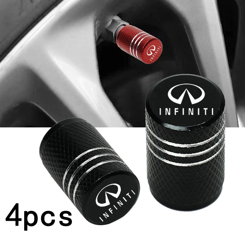 For Infiniti FX35 Q50 Q30 ESQ QX50 QX60 QX70 EX JX35 G35 G37 Car Wheel Tire Valve Caps Tyre Stem Covers Airdust Waterproof