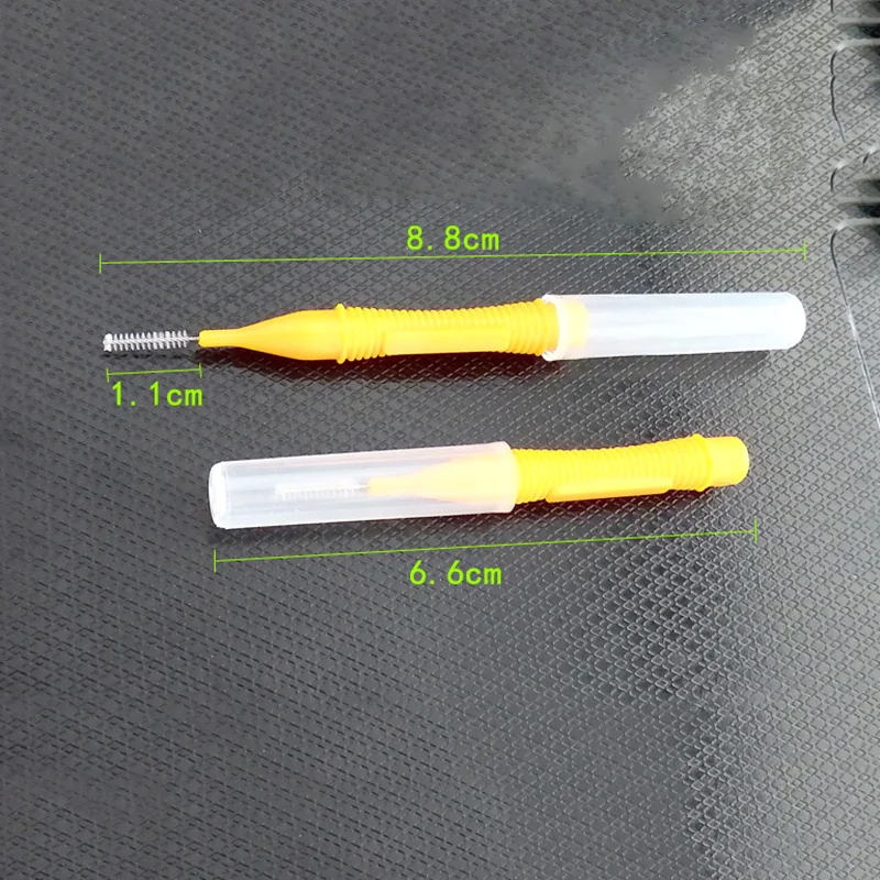 ASUS-cepillo interdental recto de 0,4 MM, 10 unids/lote/caja