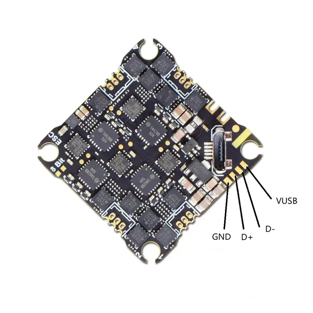 JHEMCU GHF435AIO V2 20A 2-4S AIO Flight Controller Built-in ELRS 2.4G Receiver ICM42688P OSD Barometer Blackbox for FPV