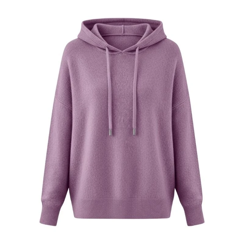 

Fashionable Women's Hooded Long Sleeve Sweater for Autumn Winter Comfortable for Office and Casual