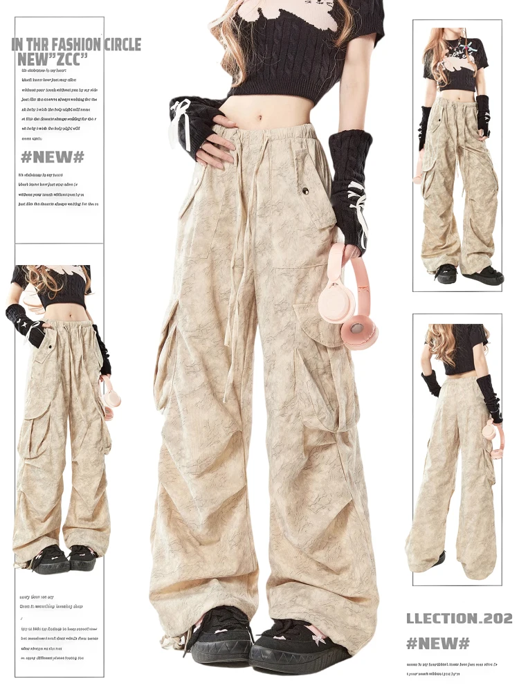 

Autumn Winter American Vintage Women 2000s Grunge Harajuku Baggy Pants Goblin Core Long Trousers Y2k Japanese Streetwear Loose