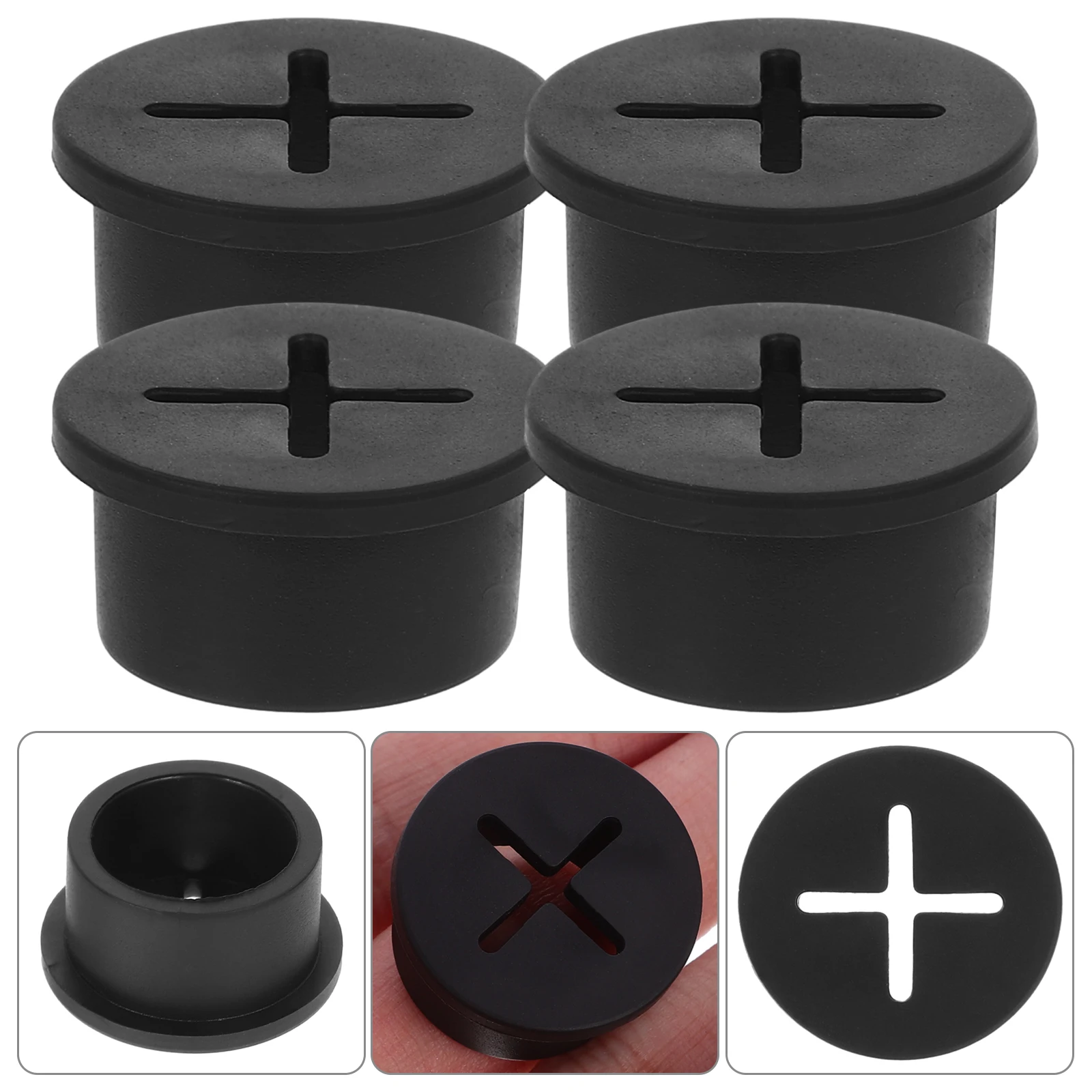 

12 Pcs Dust Plug Cable Holes Grommets Desk Wire Cord Desktop Wiring Cover Round Rubber