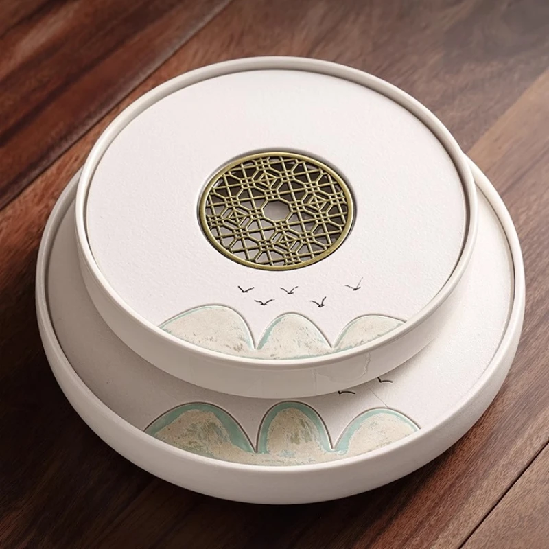 

Reception Kung Fu Tea Trays Round Nordic Living Room Kitchen Office Tea Trays Decoration Wood Home Borden MHCP