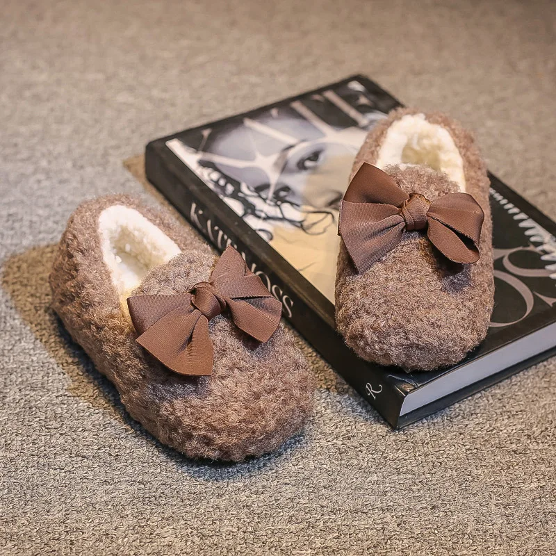 

Anti Slip Bean Shoes Bow Tie Casual Shoe Trendy Child Cotton Shoes Fashion Girls' Shoes Soft Soled Baby Shoe