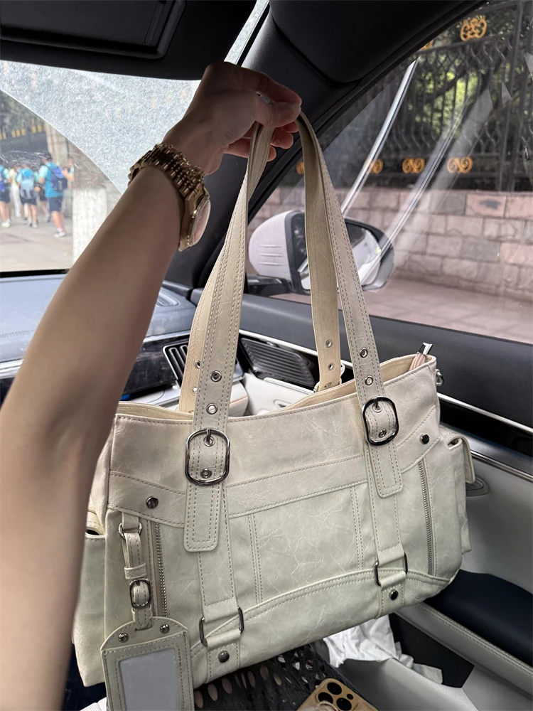 

Высококачественная большая мотоциклетная сумка в стиле ретро, крутая сумка-тоут Sweet Spicy Girl Sle, сумка через плечо