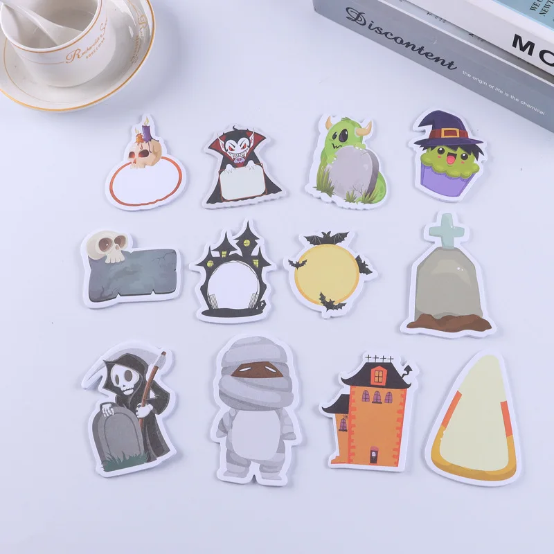 20 Pcs Wholesale Halloween Shape Sticky Notes Set | Cute Memo Pads for Office School Supplies