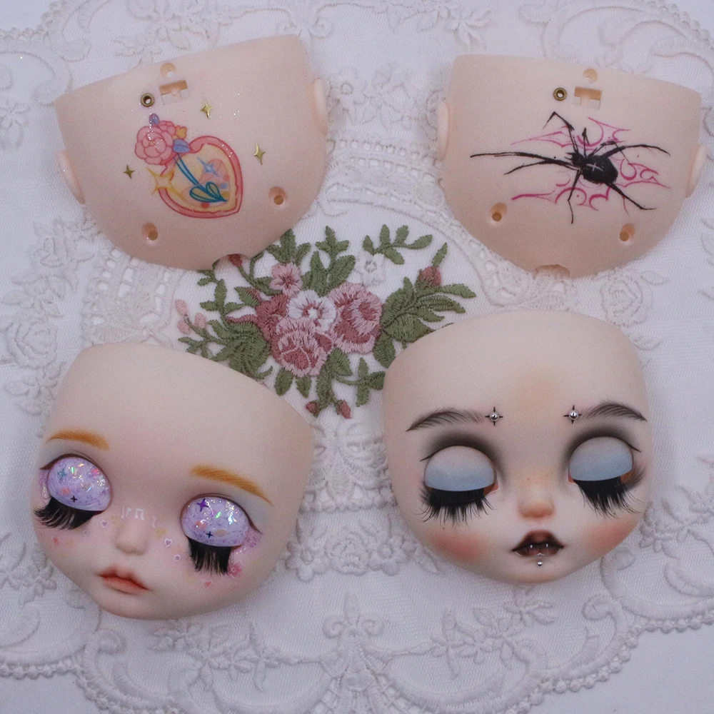 ICY DBS Blyth 1/6 Hand Painted Makeup White Skin White Eyelashes Cute Doll Face with Screws and Cute Rope DIY Toys SD