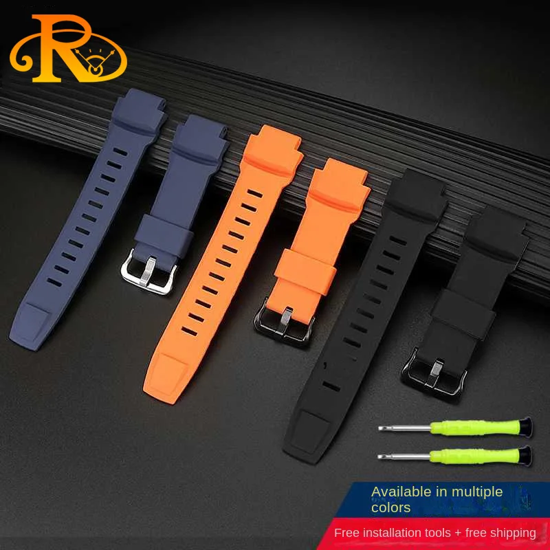 18mm Silicone Watch Strap for Casio G-shock Watchband Protrek PRG-500 510 550 280 250 PRG-260 270 500 PRW-3500 2500 5100 Band