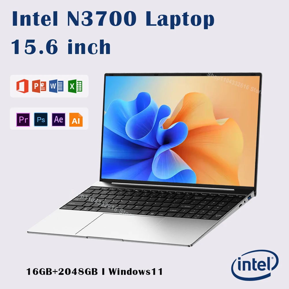 2025 NEW Intel N3700 Notebook Gamer 15.6