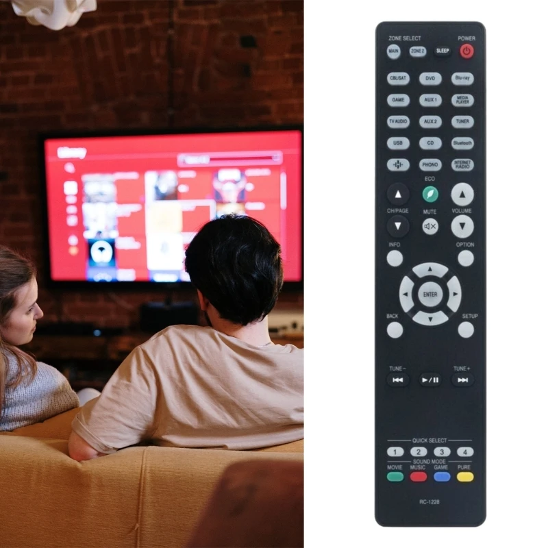 Télécommande RC1228 remplacée pour les récepteurs vidéo Denon RC1228 AVR-S750H