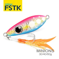 FSTK NEW Cast Metal Jig Slow pitch jig 3040 60G Shore Casting Jigging Spoon Saltwater  jig Artificial Bait Tuna Saltwater Tackle