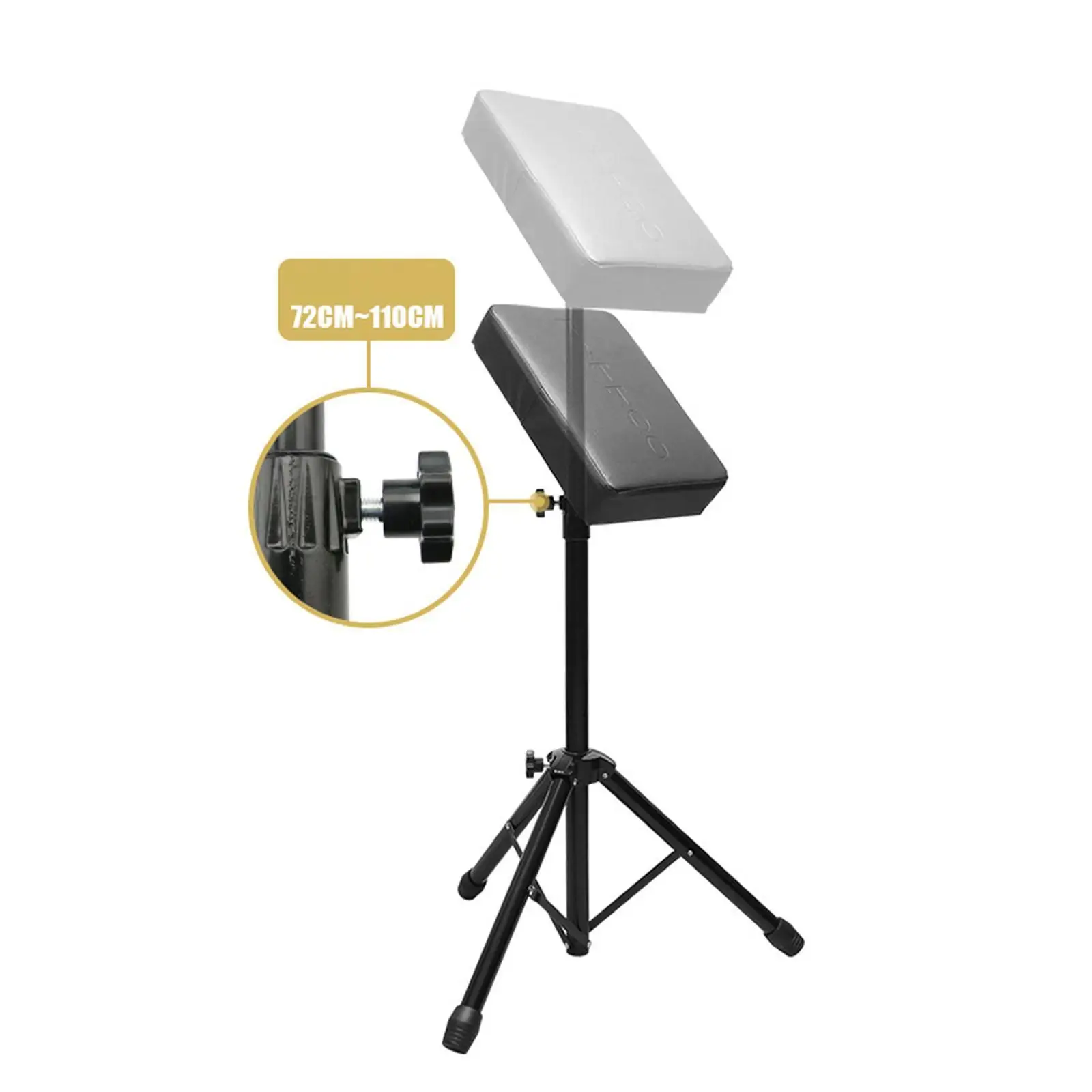 1X Salon Armrest Stand Body Art Armrest Stand Tripod with Tray Tripod Arm Pad for Salon Beauty Body Art （72cm-110cm）