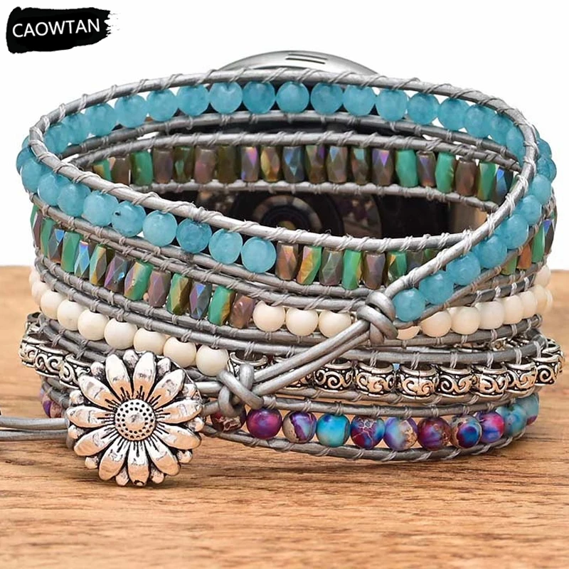 Bohemia Jewelry Band for Samsung Galaxy Watch Gear S3 Active 40mm 44mm Handmade Natural Braided Strap 20/22mm Universal Bracelet